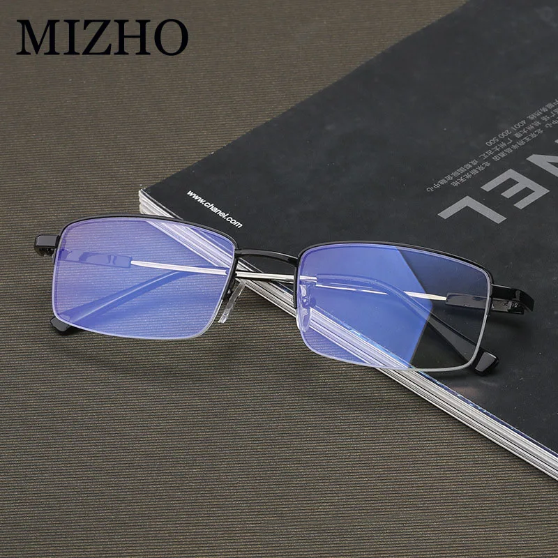 MIZHO Computer Glasses clear Anti radiation Men Rays Radiation Gamin Eyewear Rectangular Business Anti Blue Light Glasses Man