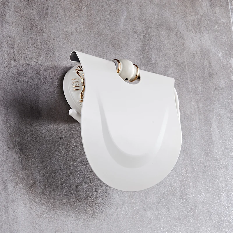 Держатель для туалетной бумаги Fapully алюминиевый держатель с белой отделкой