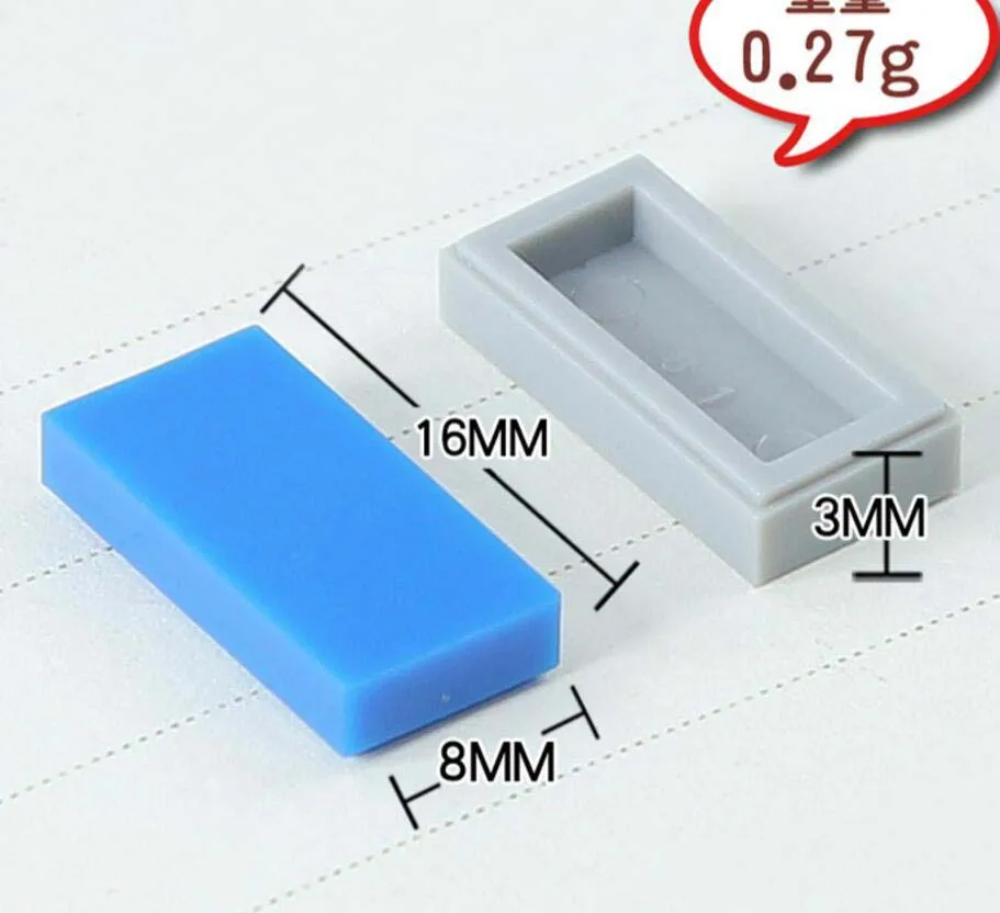 Объемные части кирпича плоская плитка 1x2 DIY Блок Игрушка совместима с другими