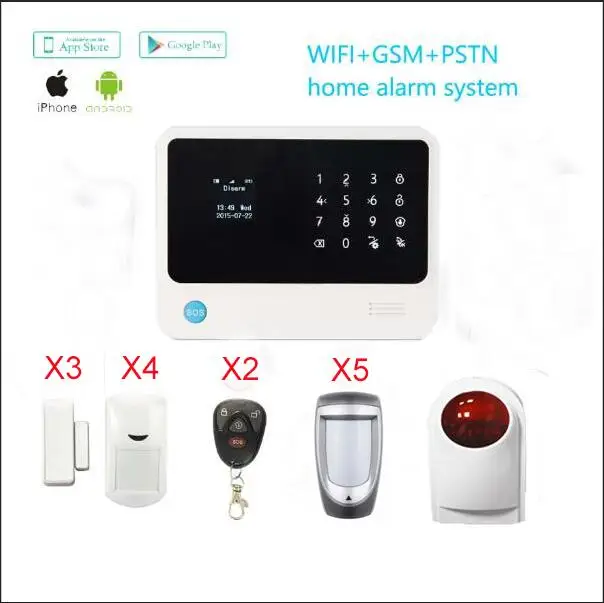 G90B gsm wi fi домашняя система охранной сигнализации Двойная сеть Wi Fi/GSM охранная