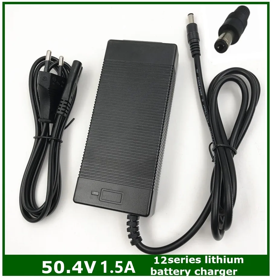 

50.4V 1.5A 12S Intelligent Lithium Battery Charger for 43.2V 43.8V 44.4V 48V Lypomer Li-ion Battery Pack