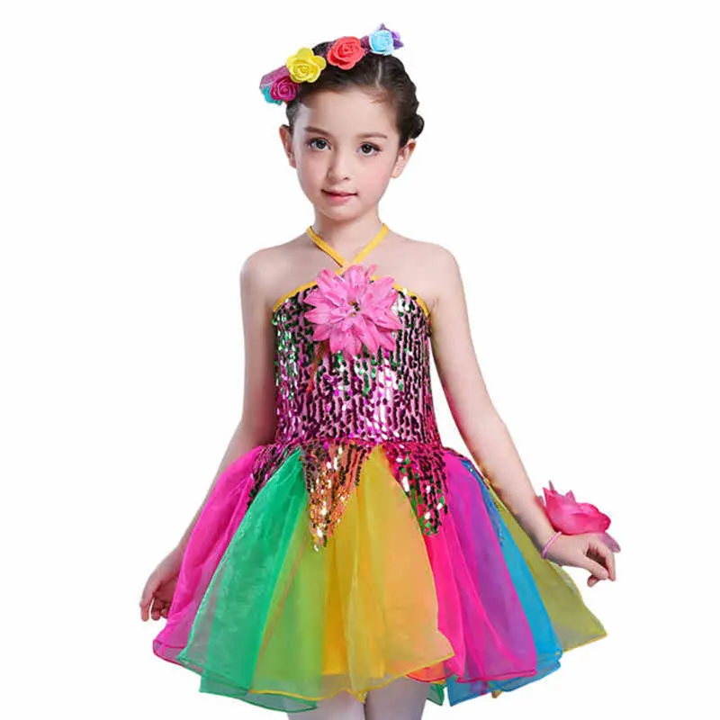 

Girl Dance Dress For Girl Dance Clothing Kids Ballet Costumes For Girls Sequins Tutu Dance Girl Stage Dancewear