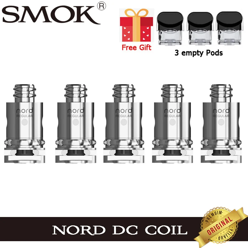 5 шт./лот Smok Nord DC катушка 0.6ohm/Nord сетка 0.6ohm/керамическая катушка 1.4ohm/MTL катушка 0.8ohm головка для электронной сигареты SMOK Nord Vape