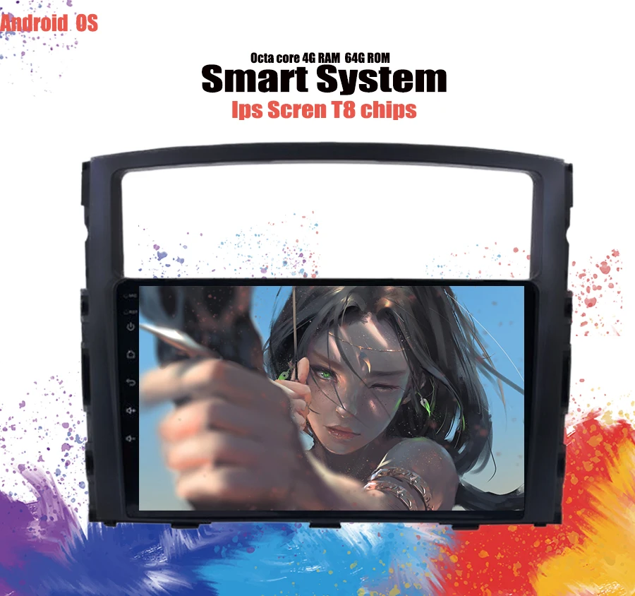 Головное устройство 9 &quotAndroid 10 0 HD 6G/128G Sim LTE Восьмиядерный автомобильный DVD GPS Радио