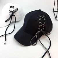 mingfu012 new young men women adjustable hip hop baseball caps with decorative shoelace casual snapabck hats casquette