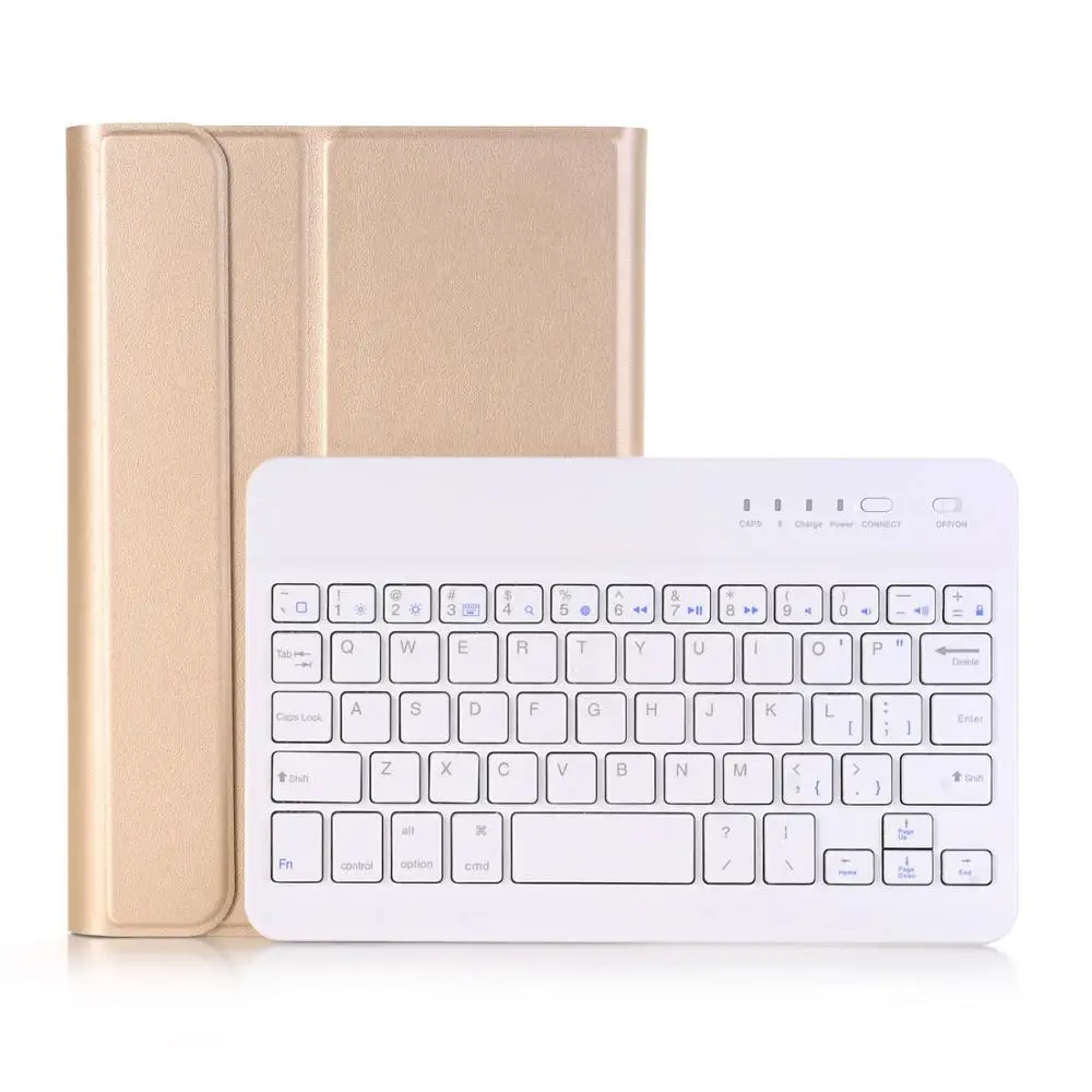 Gold Чехол для iPad Mini 5 ультра тонкий Съемный беспроводной Bluetooth клавиатура чехол для iPad Mini5 Mini 5+ подарок - Цвет: Gold