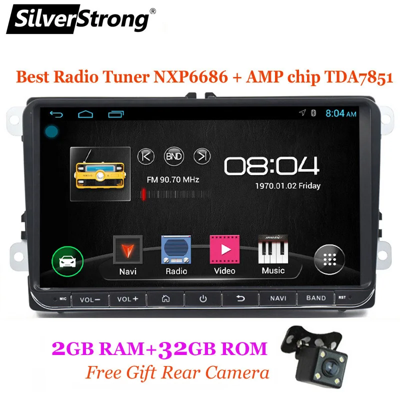 68S 2G 32G SilverStrong Android9.0 9 дюймов 32 ГБ для Passat радио автомобиля gps для VW Golf gps Polo с 6686 радио Android 68S - Цвет: 68S 2G 32G