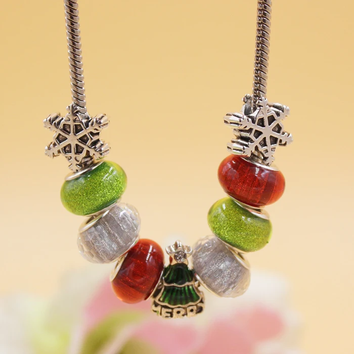 Модные ювелирные изделия для браслета со снежинками Рождественский браслет в