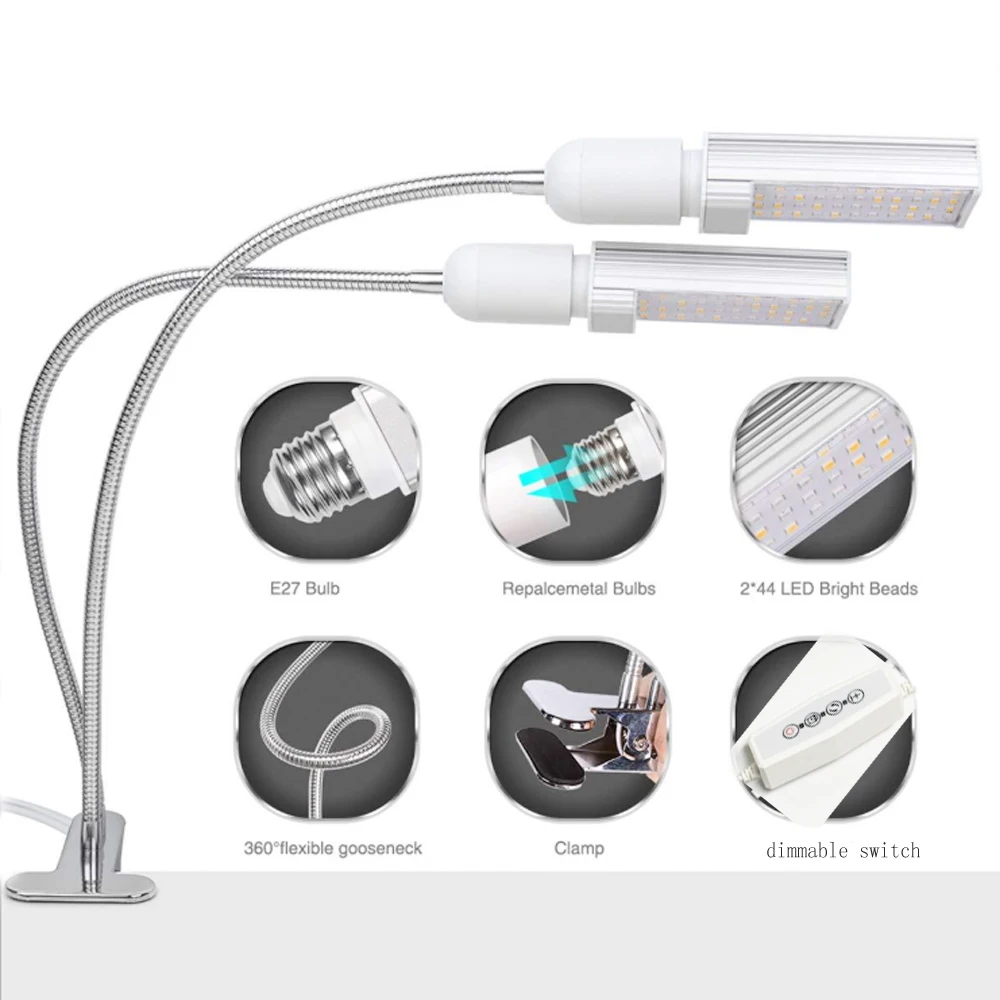Yabstrip phyto лампа 5 в USB с регулируемой яркостью, полный спектр, светодиодный светильник для выращивания растений, лампа для комнатных теплиц, цветов, рассады, фитолампия