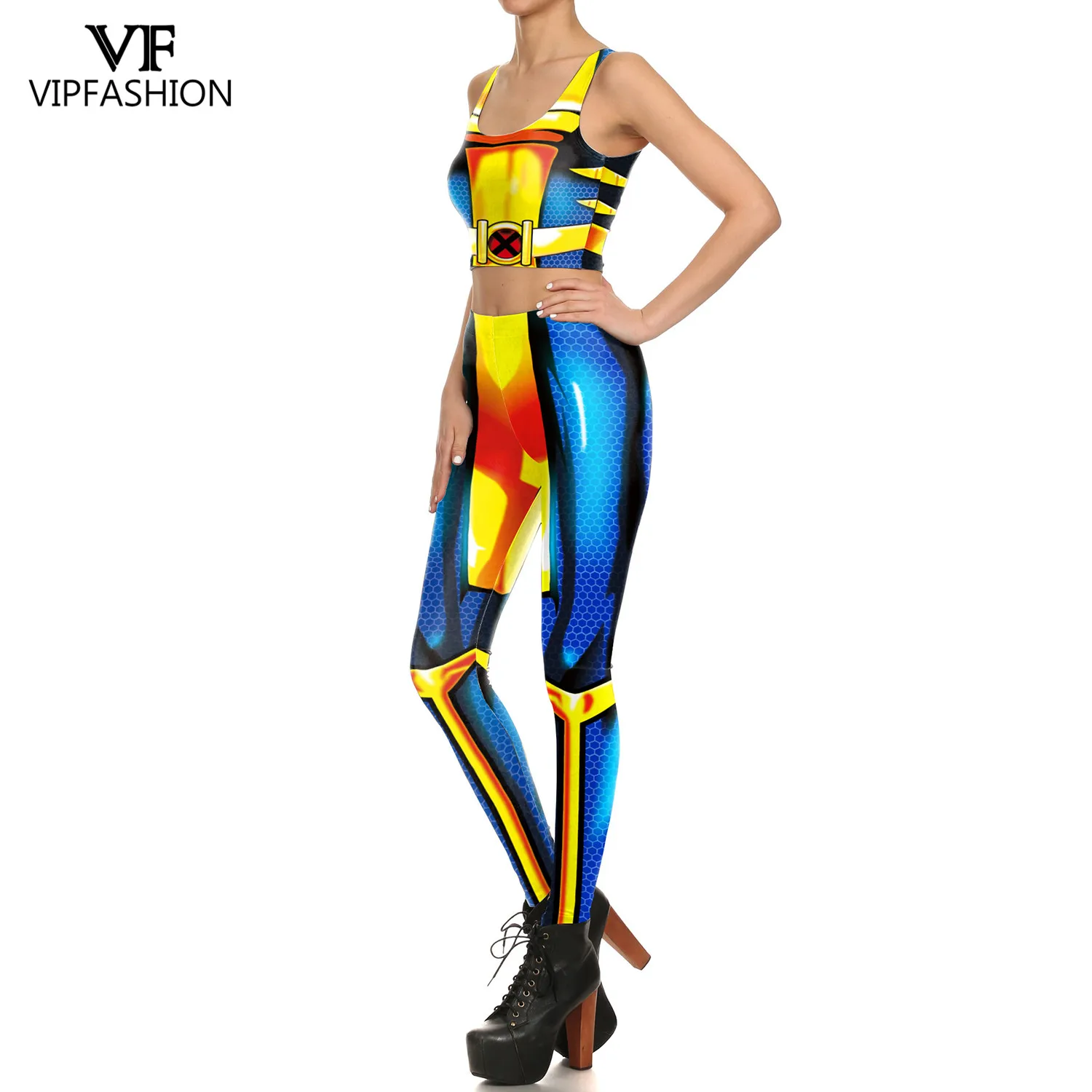 VIP модная новинка Marvel супергерой X-men Rogue косплей 3D Феникс Печатный X-men Battlesuit для женщин Леггинсы Тренажерный Зал Фитнес Леггинсы