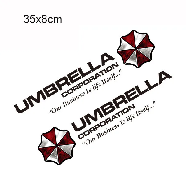35x8cm 35/50/75/90 см пленка Цветной корпорация Umbrella из кинофильма «биологическая опасность стайлинга автомобилей ПВХ Стикеры боковой двери кузова гирлянда Установка Наклейка - Название цвета: 35x8cm