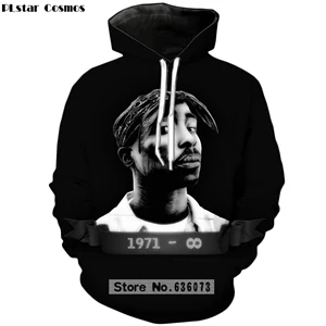 color as the picture PLstar Cosmos новые модные толстовки с капюшоном Rapper 2pac Tupac/Biggie Small 3d принт толстовка с капюшоном для мужчин и женщин хип-хоп пуловер - Цвет: color as the picture
