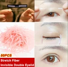 50 шт. Новейшие супер невидимые наклейка для двойного века, эластичные волоконные ленты для век, подтягивающие клейкие полоски, двухсторонняя лента для век