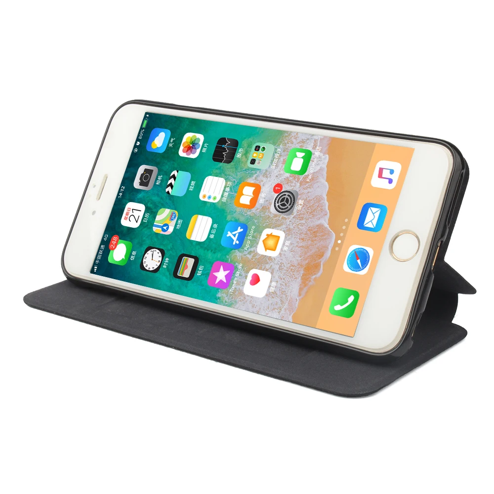Кожаный роскошный чехол бумажник из шелковой ткани для iPhone 6 6S 7 8 Plus iphone X книжка с