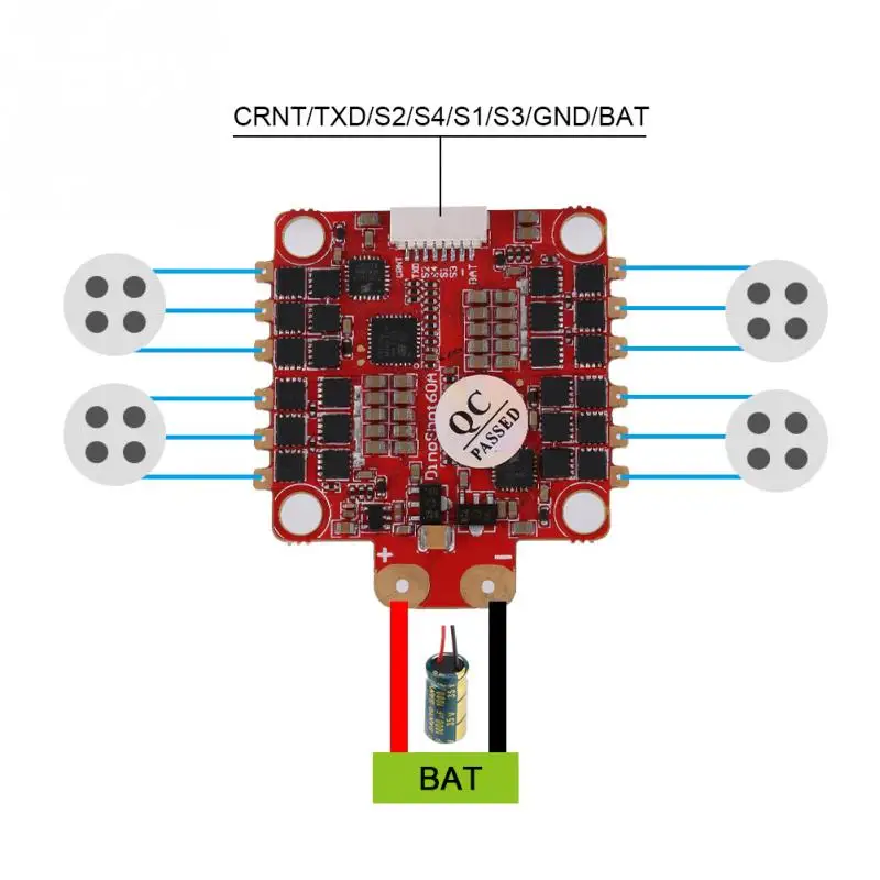 Контроллер полета DinoShot 60A BLHeli32 2018 Plus F460 4 в 1 ESC RC|Детали и аксессуары| |