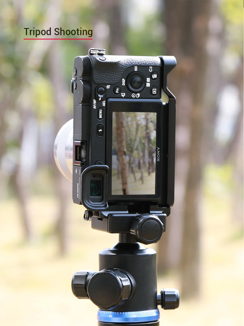 SmallRig A6500 l-кронштейн клетка комплект для sony Alpha A6500 боковая пластина+ Arca опорная пластина L пластина с деревянной рукояткой-2074