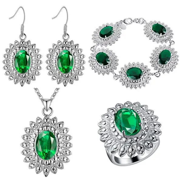 Серьги кольцо подвеска ожерелье браслет XUTAAYI комплект ювелирных изделий из