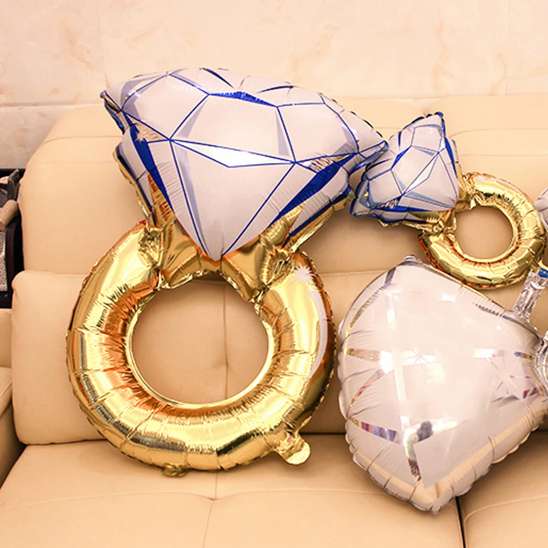 43 дюймов большой воздушный шар АЛМАЗНОЕ КОЛЬЦО фольги Воздушные шары Надувное
