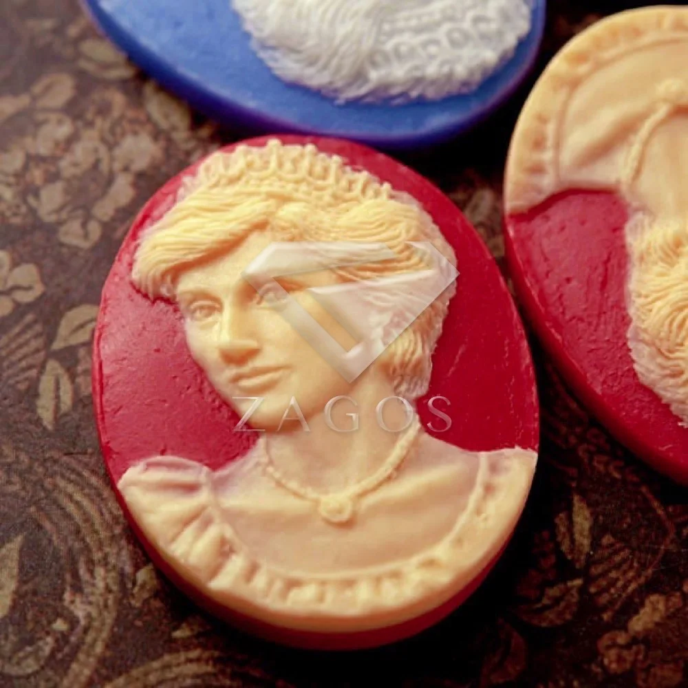 2/4 шт. полимер Винтажный стиль овальная леди с плоской задней частью камео