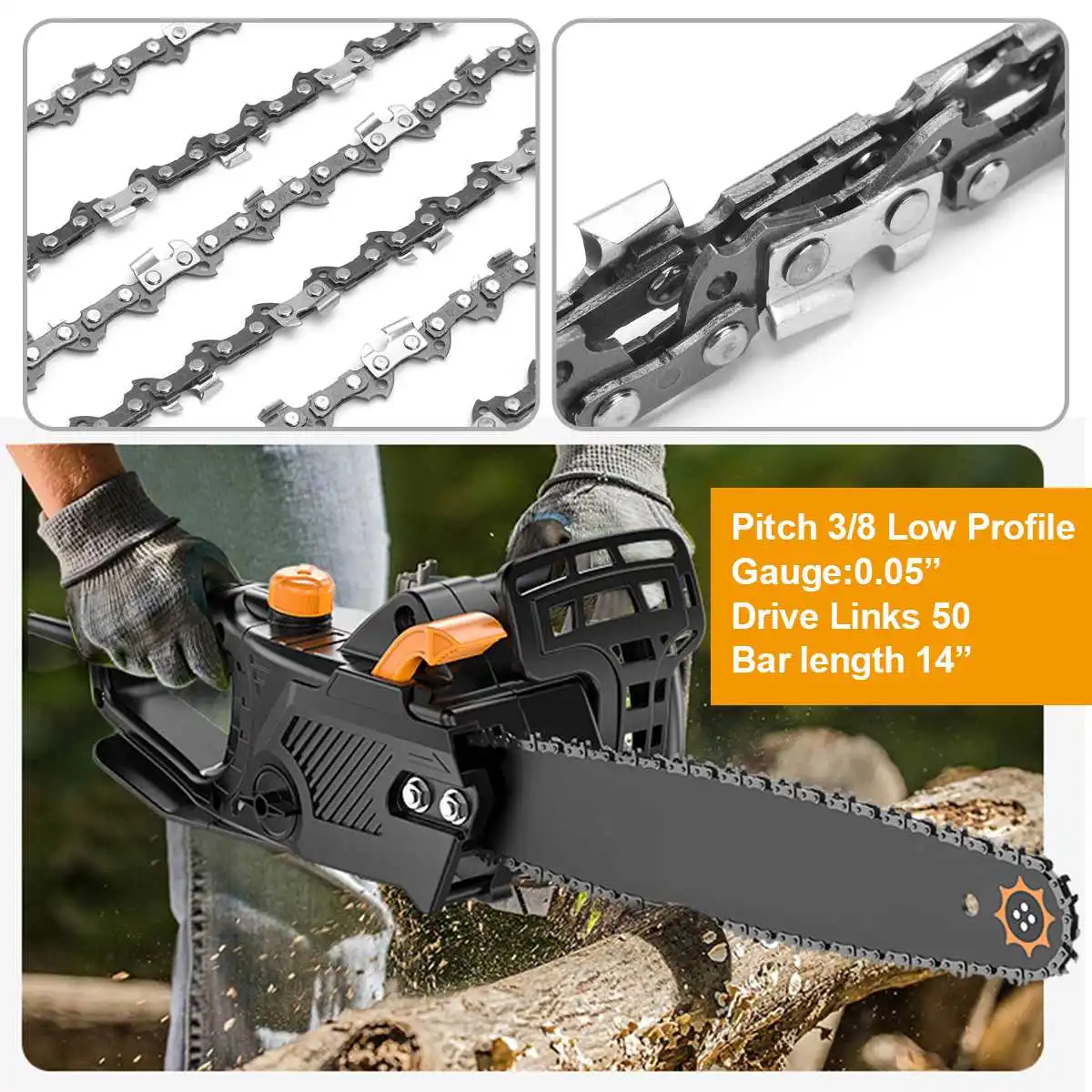 3 шт./компл. цепная пила Semi Chisel цепи 3/8LP 0 05 для Stihl MS170 MS171 MS180 MS181 электрическая