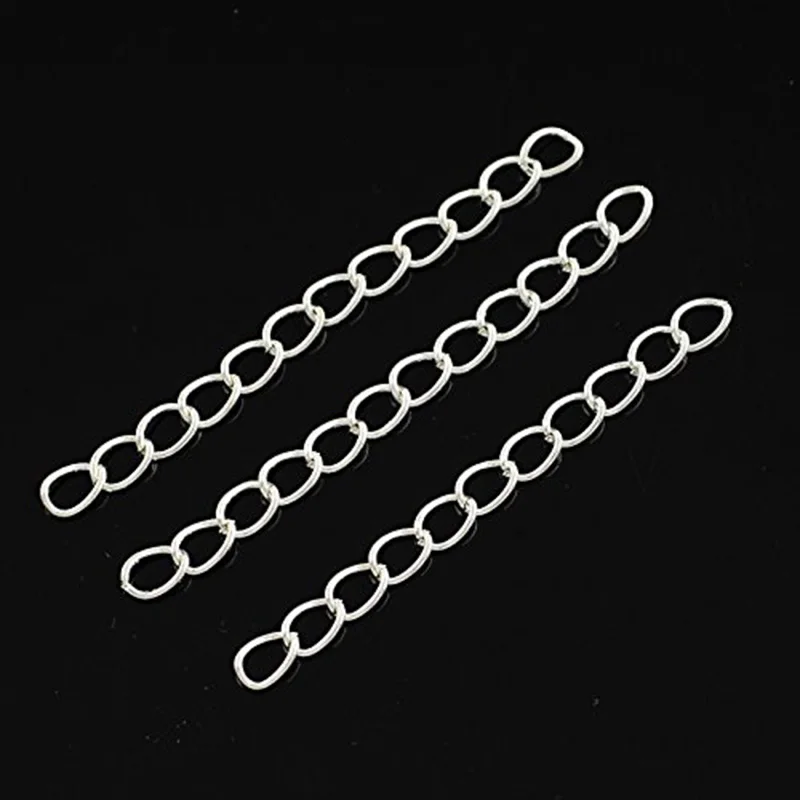 50pcs Silver Plated Extended Chain for Jewelry DIY Making Bracelet Necklace Accessories Craft Findings