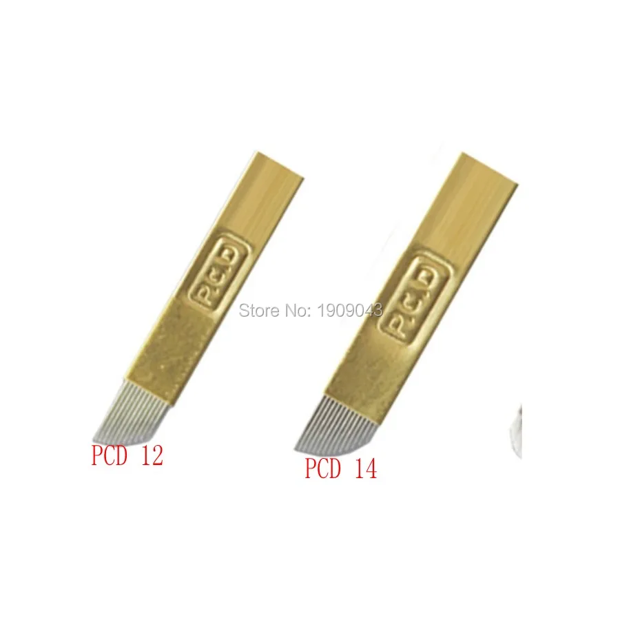 50 шт. PCD 14 pin татуаж руководство брови игла для вышивания татуировки иглы лезвие