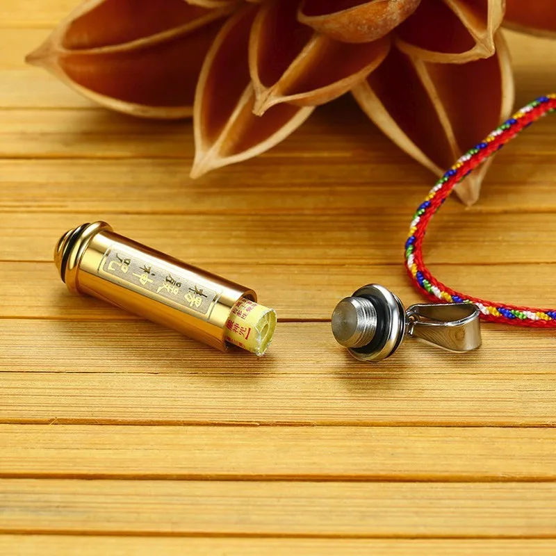 Мужская цилиндрическая Подвеска из нержавеющей стали с амулетом счастливого