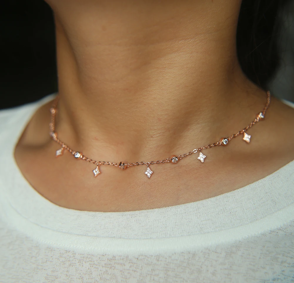 Ювелирное изделие из латуни оптовая продажа изысканная звезда очарование cz