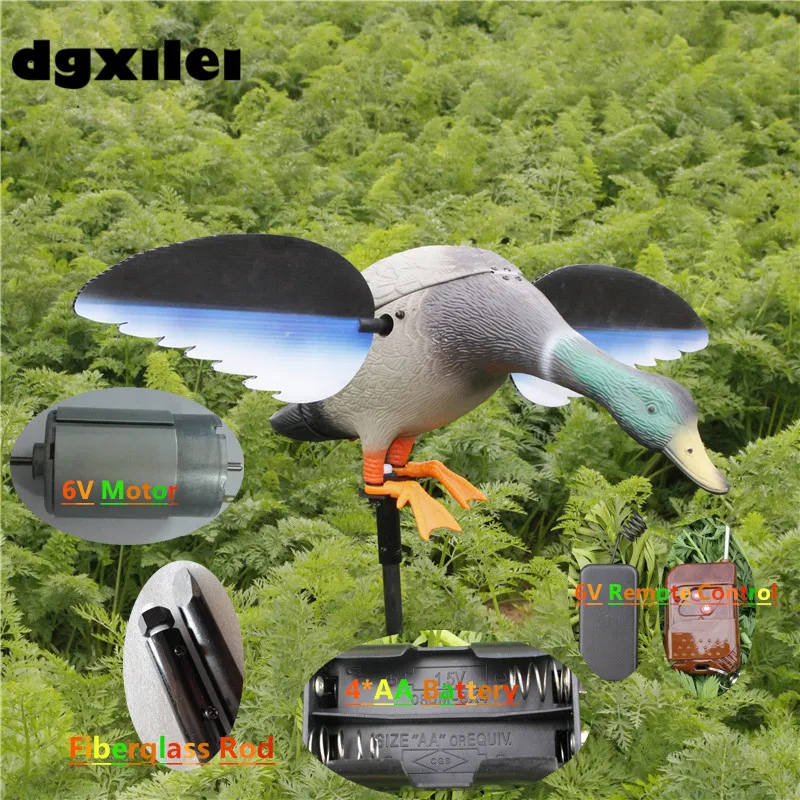 

2017 Xilei Free Shipping Dc 6V Highly Plastic for Duck Hunting Motorized With Stick For Hunting Shooting With Spinning Wings