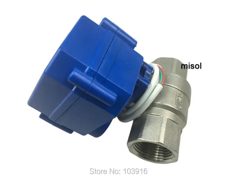 Шаровой клапан 3/4 ''NPT DN20 2-сторонний 12VDC CR04 электрический из нержавеющей стали