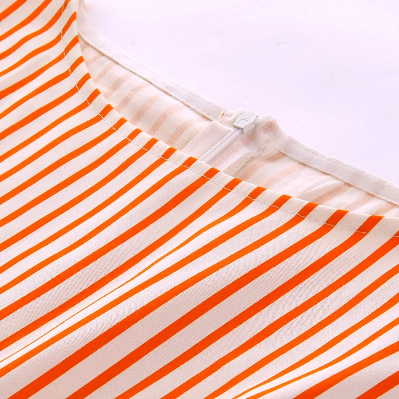 Женское плиссированное платье Tonval летнее винтажное в полоску из хлопка с