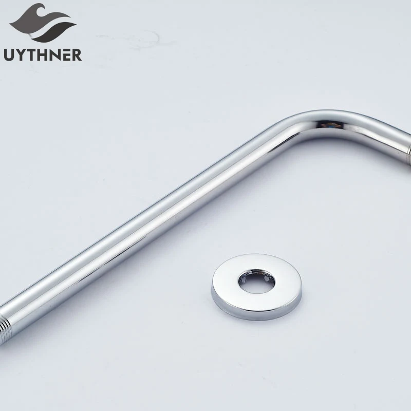 Uythner новый 37 см Твердый латунный хромированный полированный смеситель для душа в