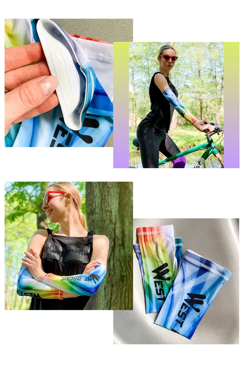 WEST BIKING ледяная ткань, рукава для бега, защита от ультрафиолетового излучения, дышащие, для спорта, велоспорта, фитнеса, бега, для мужчин и женщин на руку, теплые Рукава