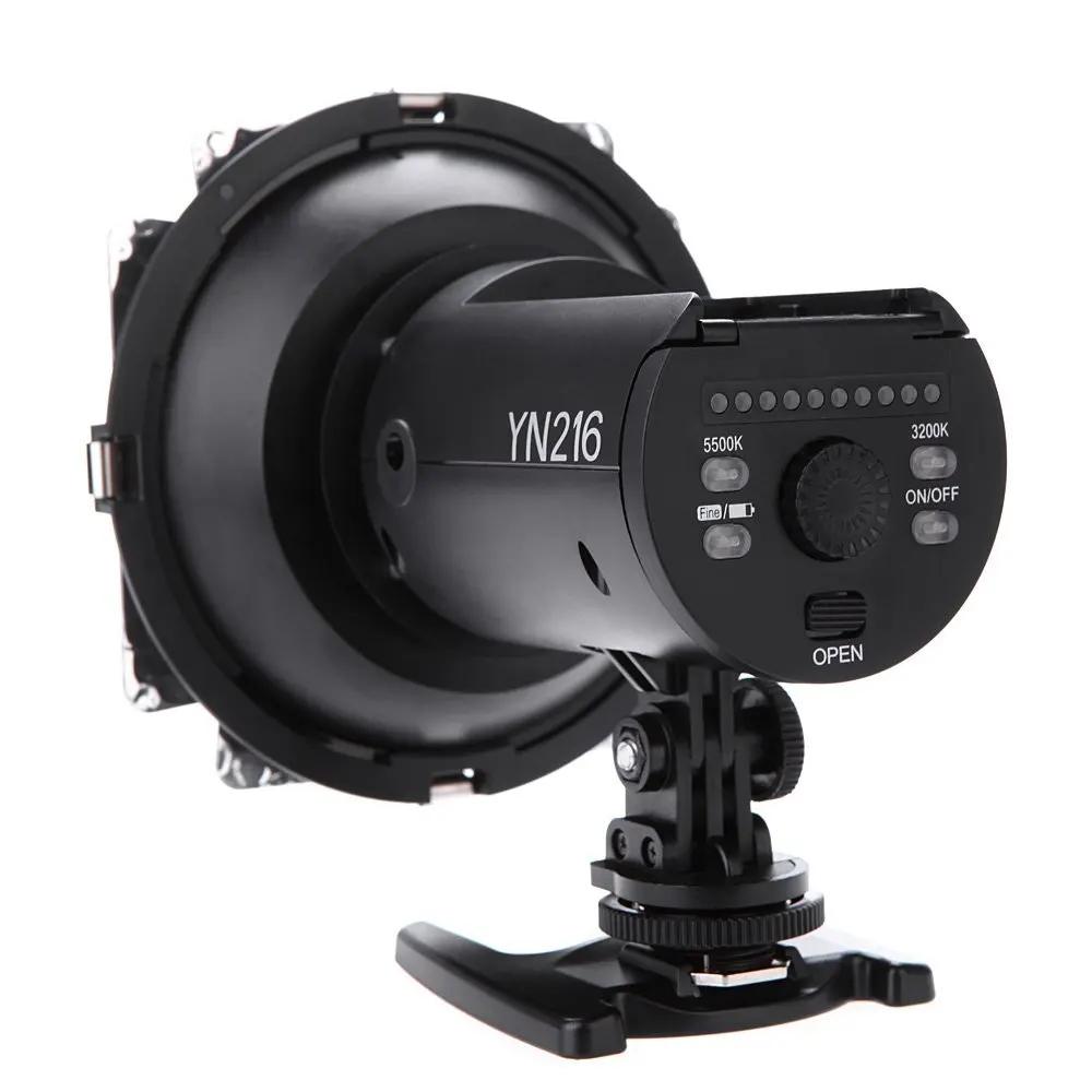 Светодиодная видеокамера YONGNUO YN216 3200 K 5500 с 4 цветными пластинами для камеры Canon Nikon