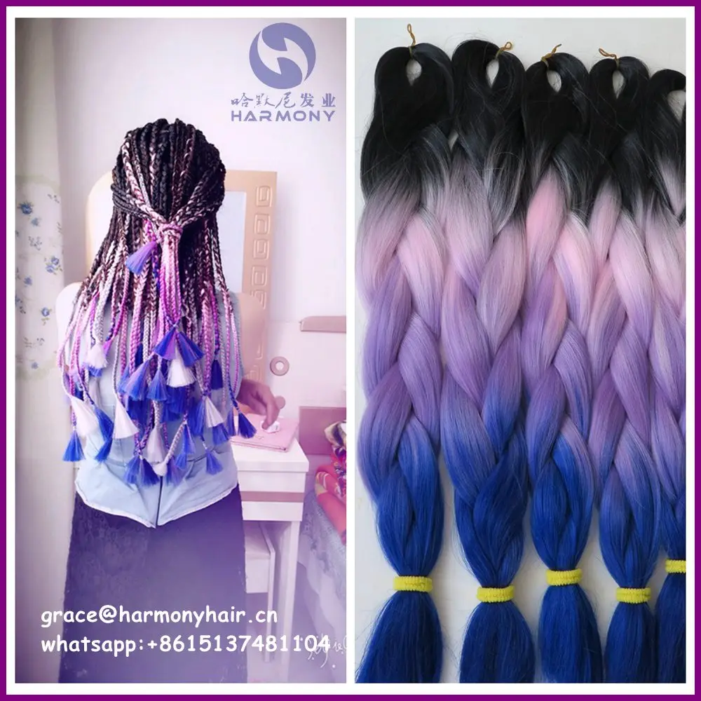 P1B/30 Desire for hair, 24 дюйма, 100 грамм, термостойкие, синтетические, Омбре, огромные косички, волосы для наращивания, косички, плетение - Цвет: P1B/30