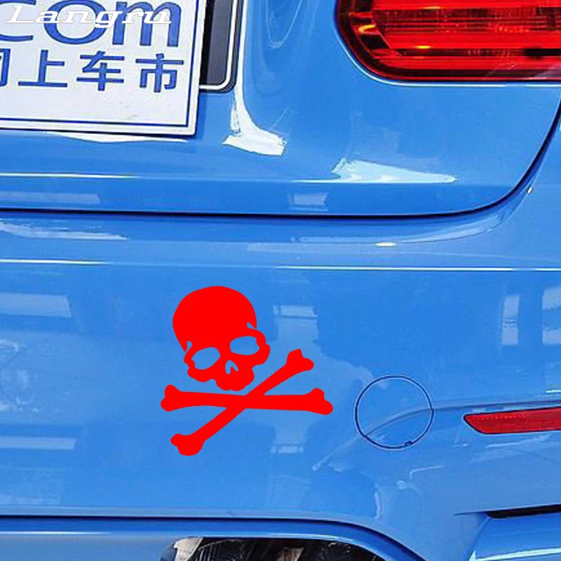 Langru New Style Terror Pirate Robber Skull Cross Bone Funny Car Sticker Decor Vinyl Decal Jdm | Автомобили и мотоциклы