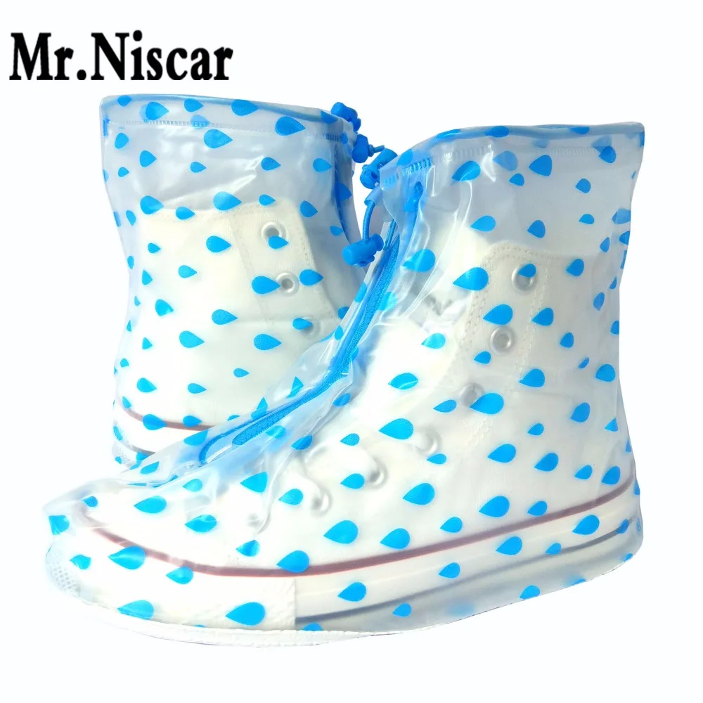 Женские синие Чехлы для обуви от дождя водонепроницаемые Нескользящие туфли