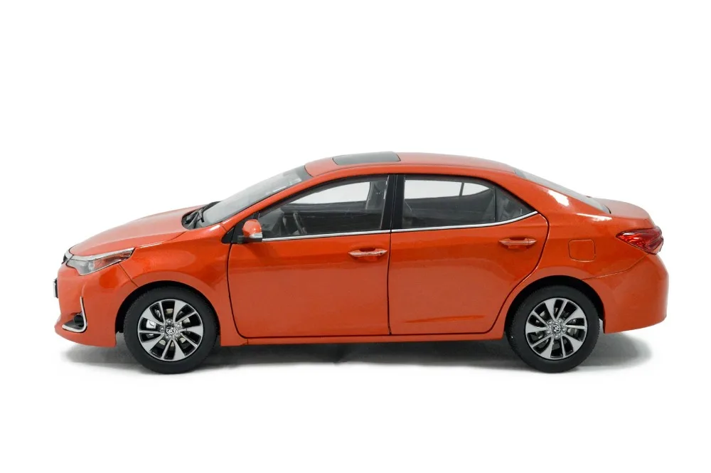 1/18 1:18 1 18 Масштаб Toyota Levin 2017 оранжевая статическая имитация Отлитый металлический