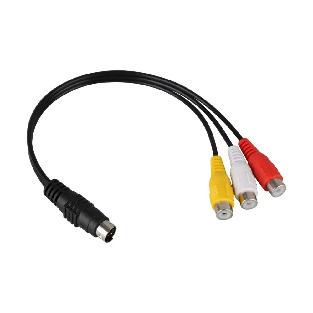 4 Pin S-Video 3 RCA женское аудио-видео конвертер кабель Шнур для портативных компьютеров телевидения портативный аудио видео аксессуары