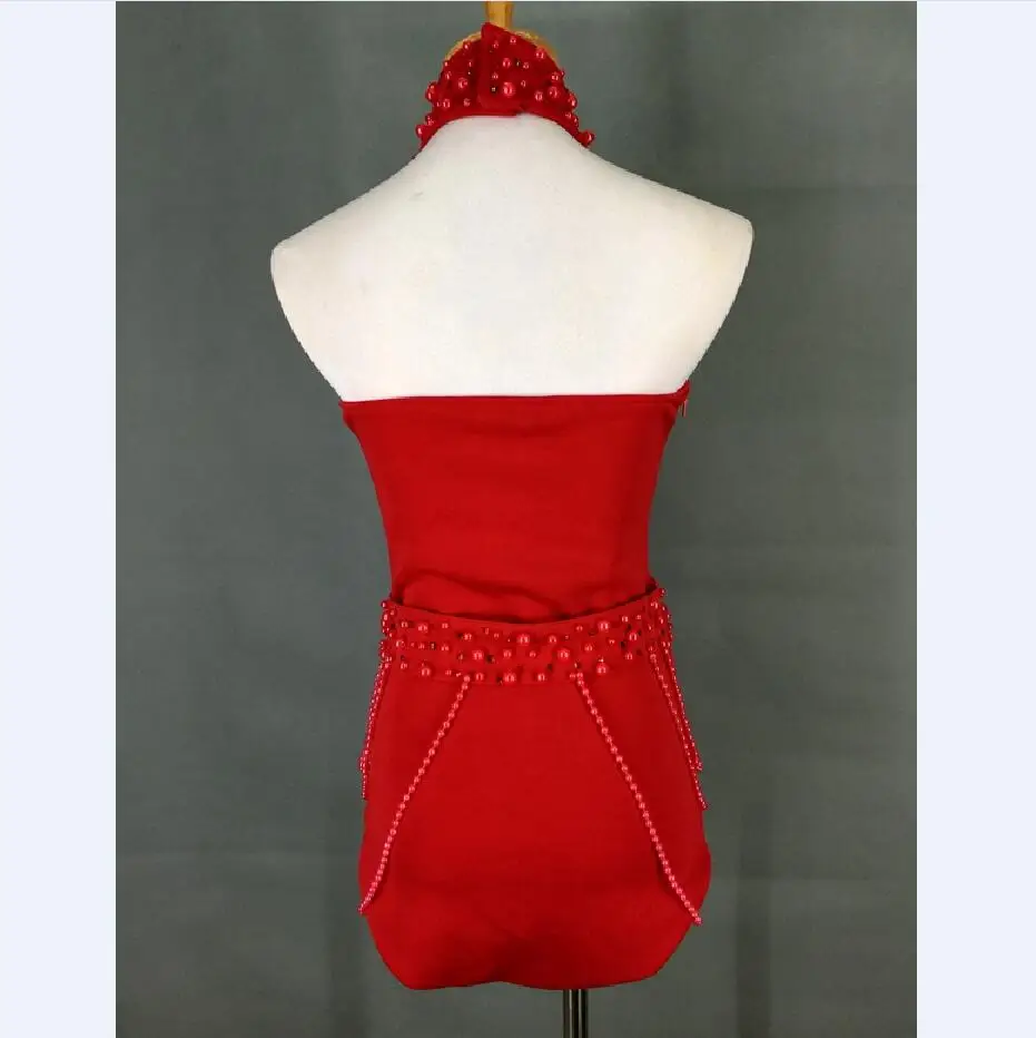 Новый модный красный/чёрный/белый женский сексуальный приталенный сценический