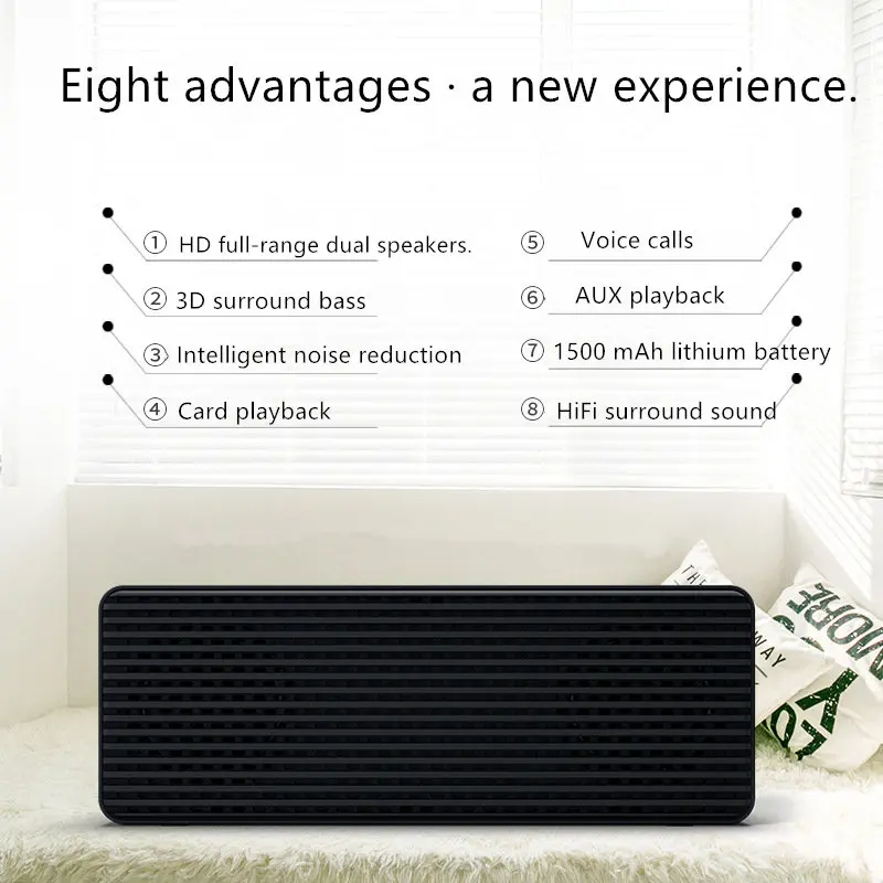 Беспроводная портативная bluetooth колонка уличные басы перезаряжаемые