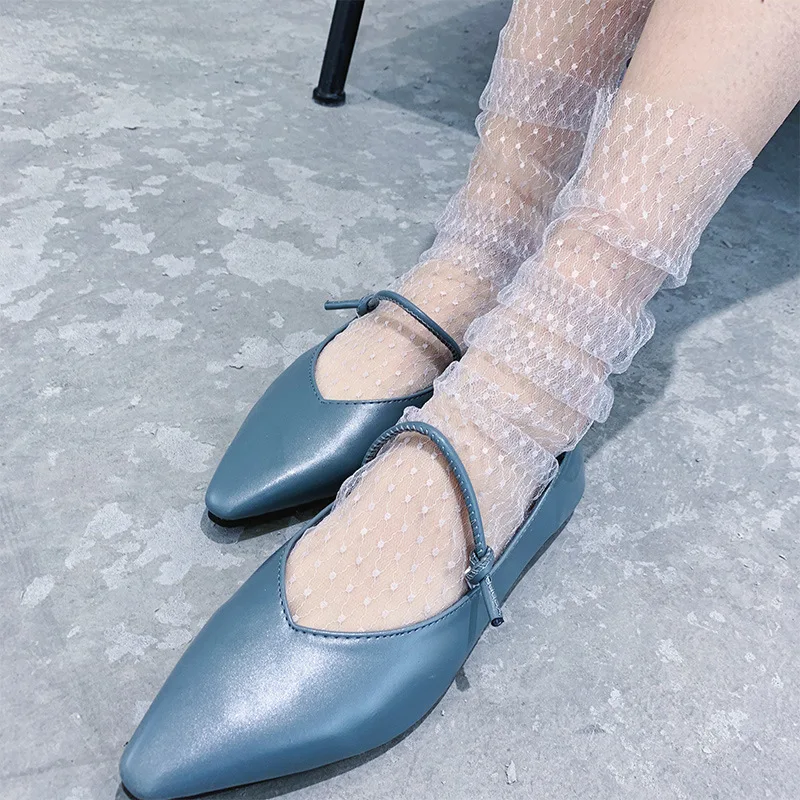 2019 весенние и летние модные ультратонкие сетчатые женские носки Han Fan пикантные |