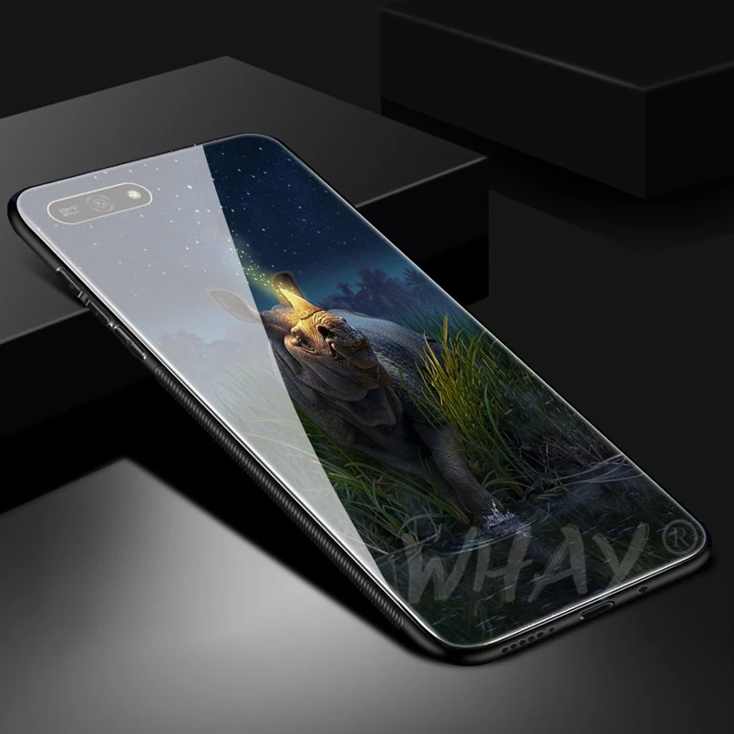Стеклянный чехол для Huawei Honor 7A с роскошным узором P20 Pro P Smart Cover Mate 10 Lite 9 Y6 2018 |