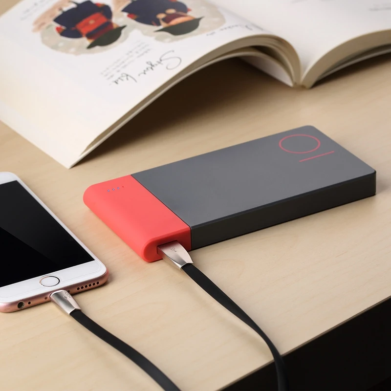 ROCK красочный 10000 mAh банк питания тонкий внешний аккумулятор портативный Банк