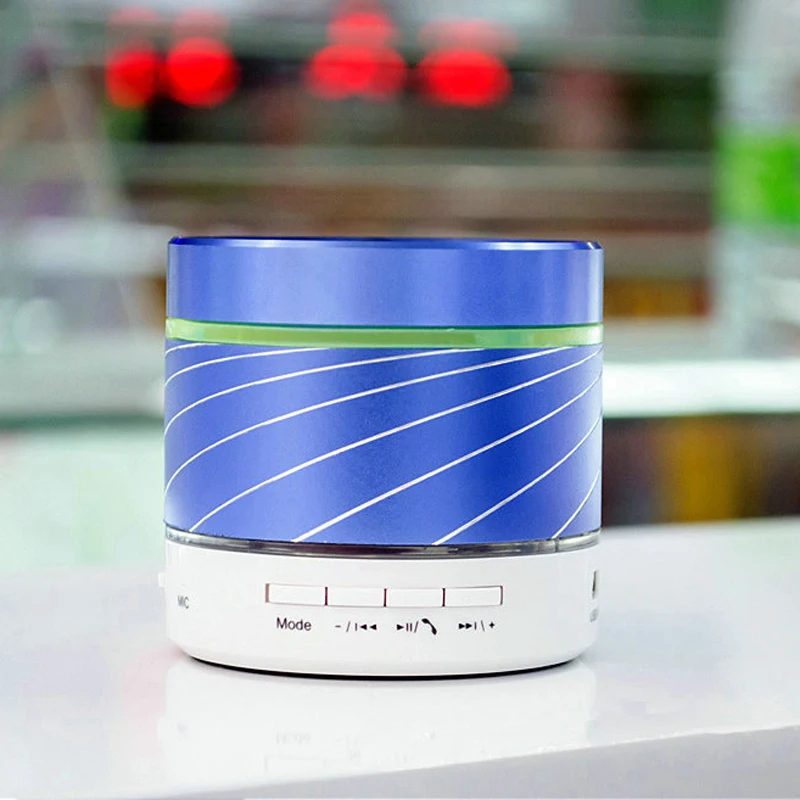 S07U светодио дный свет Портативный Беспроводной Mini Bluetooth Динамик сабвуфер металла
