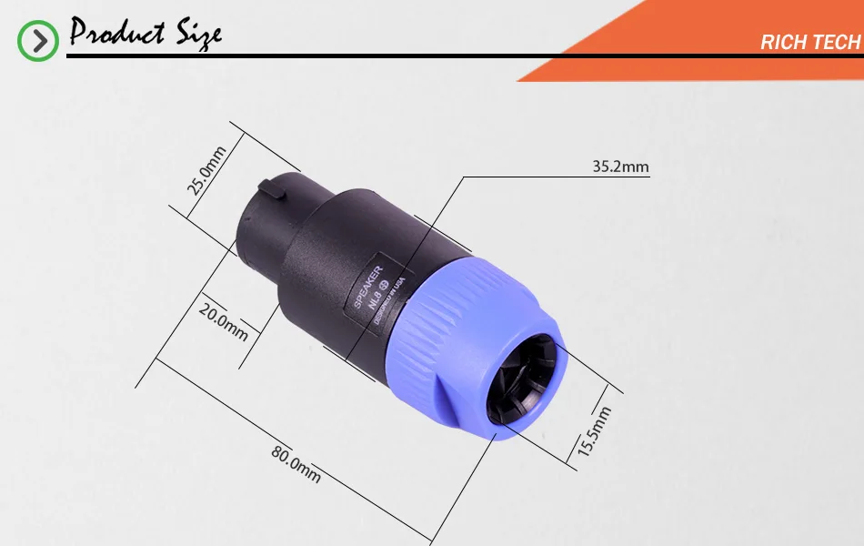 20 шт/10 комплектов SpeakON 8Pin Powercon разъем Динамик кабельные разъемы 8 полюсный+ 8PIN Женский Джек Панель крепление гнездо адаптера