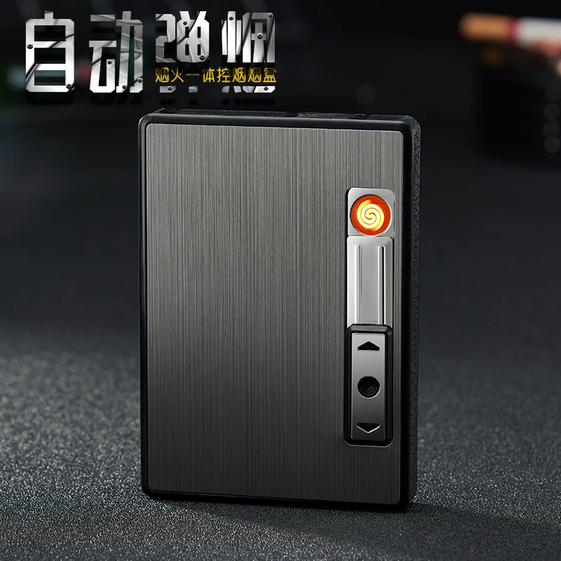 Автоматический чехол для сигарет с usb-зарядкой, Модный чехол для сигарет со встроенной usb-зажигалкой, водонепроницаемый чехол для сигарет