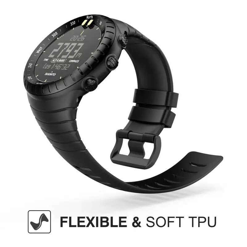 YOOSIDE Classic Replacement TPU Waterproof Sport Soft Wrist Band Strap for Suunto Core Smart Watch Wristband | Электроника