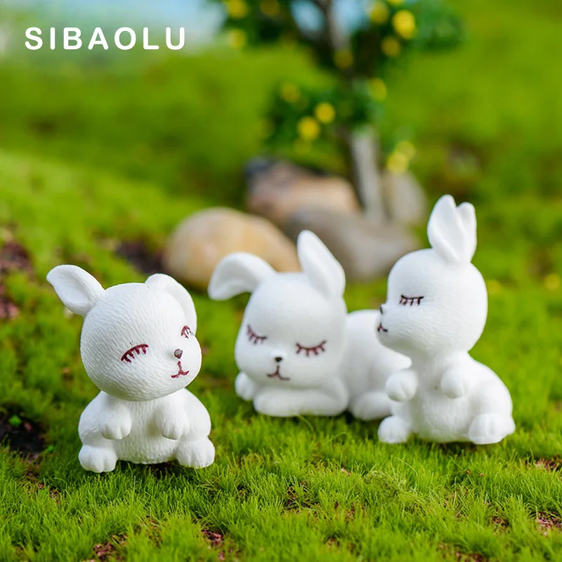 

Мини-фигурка из искусственного кролика сказочное животное, 3 шт.