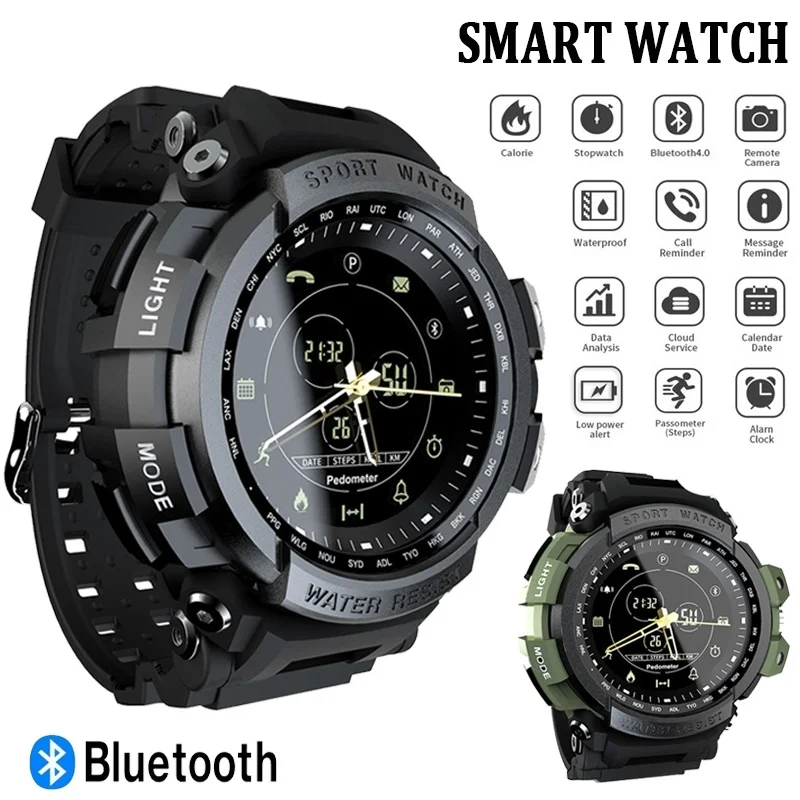 Спортивные умные часы Bluetooth 50 м водонепроницаемые мужские цифровые с